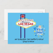 Nicht alles Bleibe in Vegas, es ist ein Junge Postkarte (Vorne/Hinten)