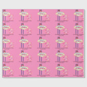 Nicht alles Bleibe in Vegas, es ist ein Mädchen Geschenkpapier (Flach)