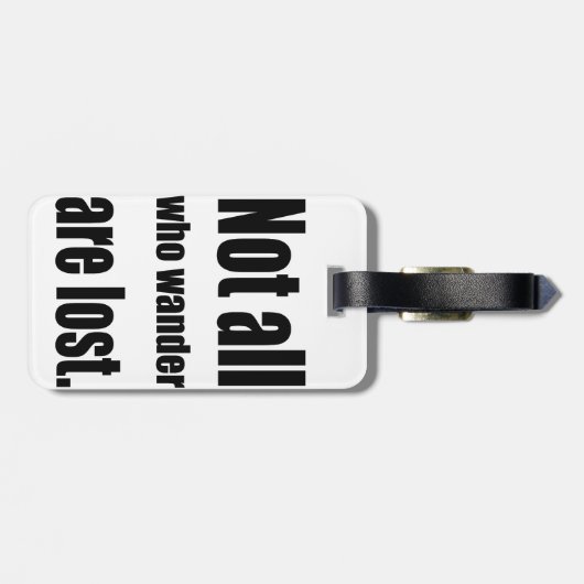 Nicht alles, das Wander verloren sind, fasst ab Gepäckanhänger (Rückseite horizontal)