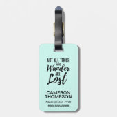 Nicht alles die, die Wander verloren sind Gepäckanhänger (Rückseite vertikal)