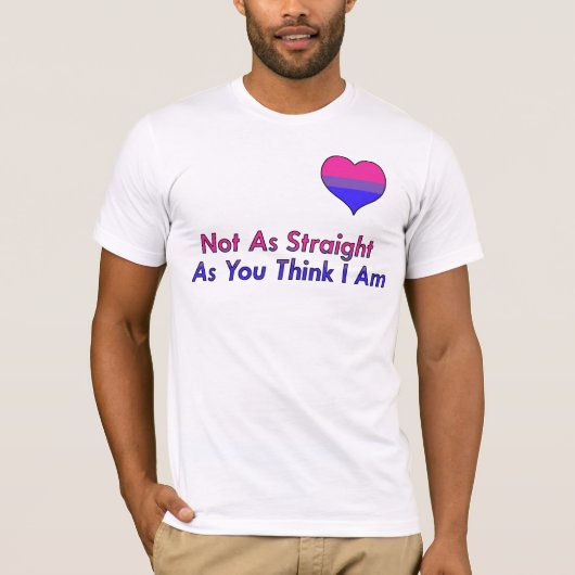 "Nicht als gerade" Bisexual/Biromantic Shirt (Vorderseite)