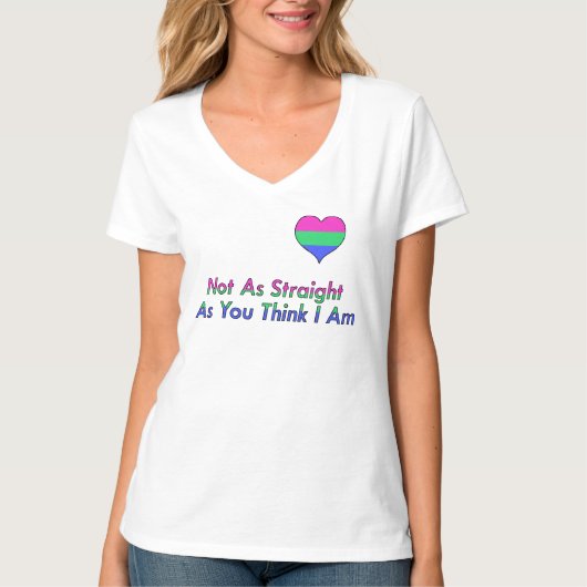 "Nicht als gerade" Polysexual/Polyromantic Shirt (Vorderseite)