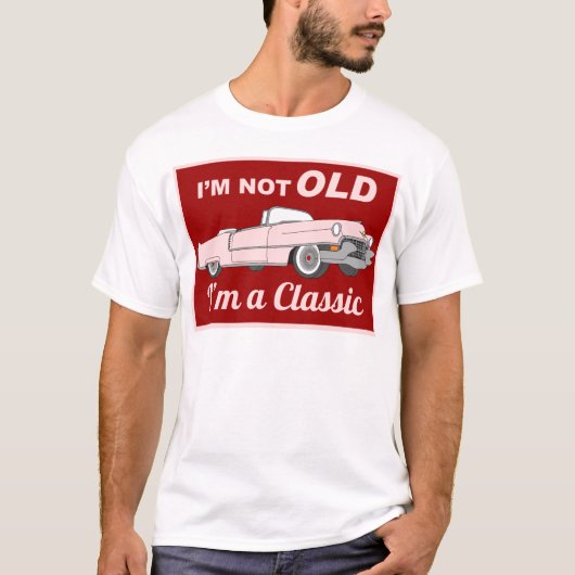 Nicht alt aber Klassiker - Rosa T-Shirt (Vorderseite)