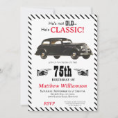 Nicht alt, aber klassisch 1939 Auto Männer Geburts Einladung (Vorderseite)