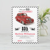 Nicht alt, aber klassisch 1939 Coupe 85. Geburtsta Einladung (Stehend Vorderseite)