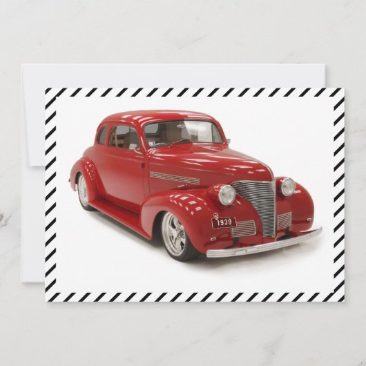 Nicht alt, aber klassisch 1939 Coupe 85. Geburtsta Einladung (Rückseite)
