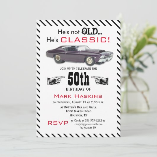 Nicht alt, aber klassisch alt in den 1960er Jahren Einladung (Stehend Vorderseite)