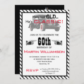 Nicht alt, aber klassisch Auto Funny Geburtstag Pa Einladung (Vorne/Hinten)