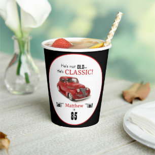 Nicht alt, aber klassisch Rot 1939 Coupe Custom Ag Pappbecher