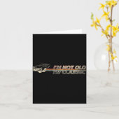 Nicht alt Clic Lustiger Auto-Spruch Retro Oldtimer Karte (Gelbe Blume)