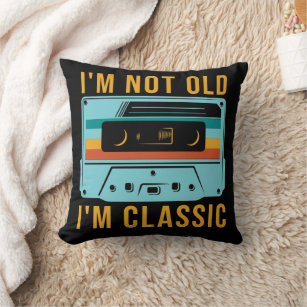 Nicht alt Ich bin klassische Vintage Retro-Kassett Kissen