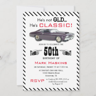 Nicht alt, sondern klassischer Oldtimer aus den 19 Einladung
