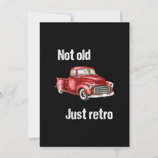 Nicht alt, um Spaß zu retuschen Vintag Red Pick Up Einladung