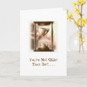 Nicht älter als die Schmutz-Geburtstagkarte Karte (Gelbe Blume)