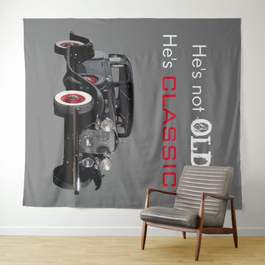 Nicht altes klassisches Auto-Retro Wandteppich (Beispiel (Horizontal))