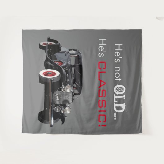 Nicht altes klassisches Auto-Retro Wandteppich (Vorderseite (Horizontal))