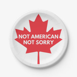 Nicht amerikanisch, keine Entschuldigung Papierpla Pappteller