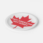 Nicht amerikanisch, keine Entschuldigung Papierpla Pappteller (Schrägansicht)