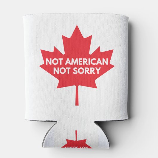 Nicht amerikanisch, nicht Sorry Notebook Dosenkühler (Rückseite)