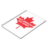 Nicht amerikanisch, nicht Sorry Notebook Notizblock (Linke Seite)