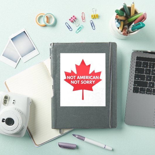 Nicht amerikanisch, nicht Sorry Vinyl Sticker (iPad Hülle)
