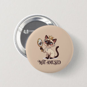 Nicht amüsierte königliche Siamkatze Button