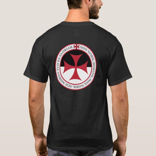 Nicht an uns, O-Lord - Templar Kreuz und Motto T-Shirt (Rückseite)