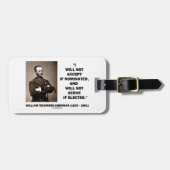 Nicht annehmen wenn ernanntes nicht gepäckanhänger (Vorderseite horizontal)