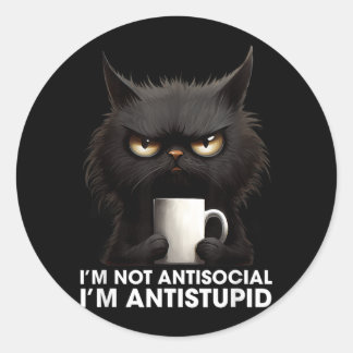 Nicht antisogovernment Agenturl Antidumm Deprimier Runder Aufkleber