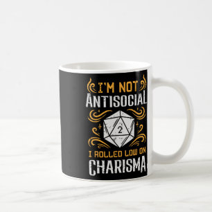 Nicht antisoziale Männer mit niedrigem Charisma, l Kaffeetasse