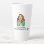 Nicht argumentieren, nur immer richtig - lustiges, milchtasse (Vorderseite)