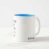 Nicht arrogant, gerade intelligenter zweifarbige tasse (VorderseiteRechts)