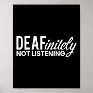 Nicht auf Deaf-mute hören Poster