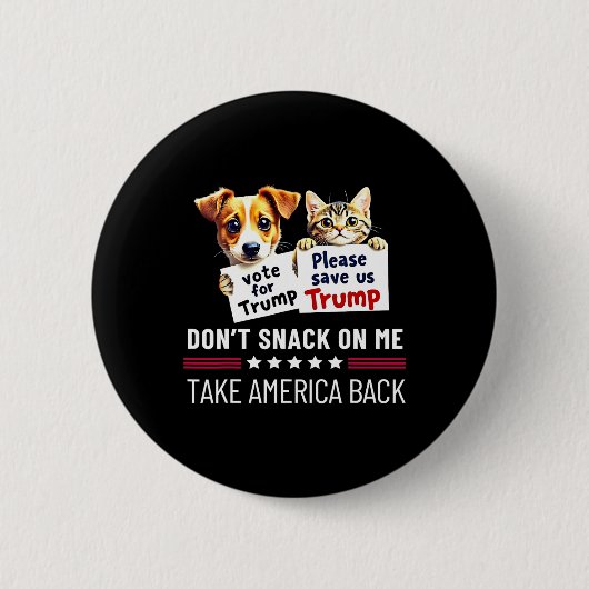 Nicht auf meine lustigen Katzen essen Button (Vorderseite)