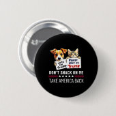 Nicht auf meine lustigen Katzen essen Button (Vorne & Hinten)