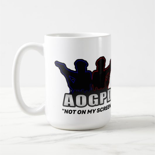 "NICHT AUF MEINER BILDSCHIRMTASSE" KAFFEETASSE (Links)