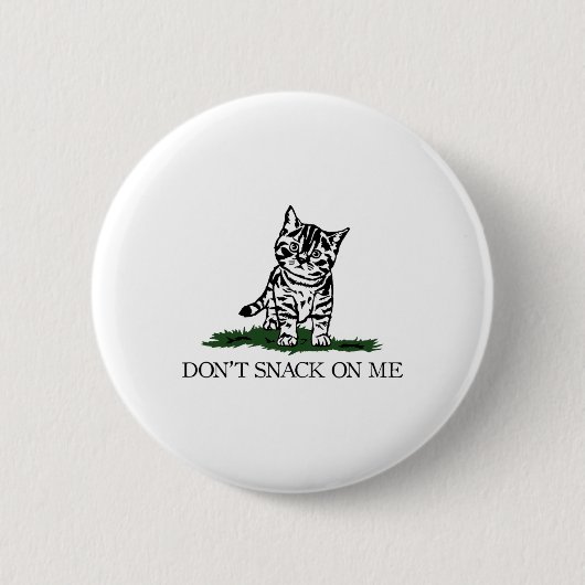 Nicht auf meiner gelben Katze essen sie Haustiere Button (Vorderseite)