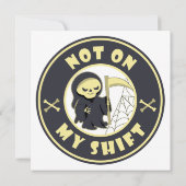 Nicht auf meiner Schicht Grim Sensenmann Halloween (Rückseite)