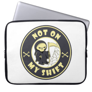 Nicht auf meiner Schicht Grim Sensenmann Halloween Laptopschutzhülle