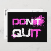 NICHT AUFGEBEN - DASS ES städtische Zitat-Quadrat Postkarte (Vorne/Hinten)