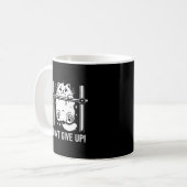 Nicht aufgeben - Funny Gym Cat Motivierend Spaß Kaffeetasse (Vorderseite Links)