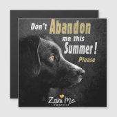 Nicht aufgeben in diesem Sommer - Schutz der Hunde Magnetkarte (Vorne/Hinten)