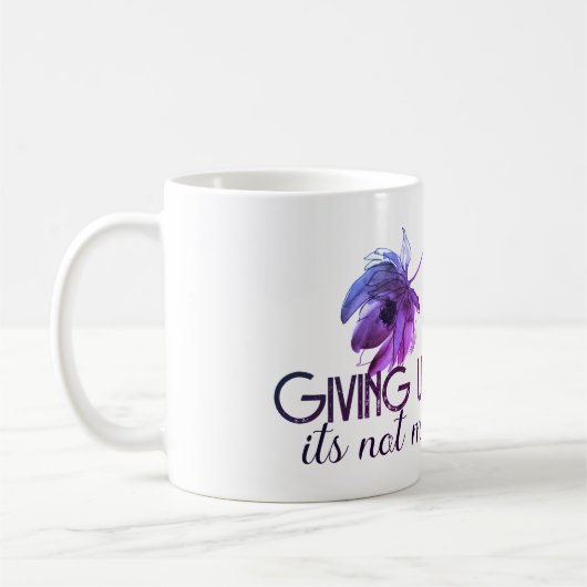 Nicht aufgeben kaffeetasse (Links)
