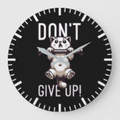 Nicht aufgeben - Niedliches Cat Workout Motivieren Große Wanduhr (Vorderseite)