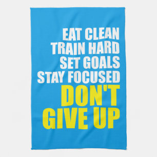 Nicht aufgeben - Workout Motivierend Geschirrtuch