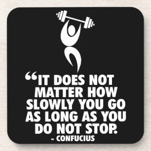 NICHT AUFHALTEN. "Gewichtsabnahme" Workout Motivie Getränkeuntersetzer