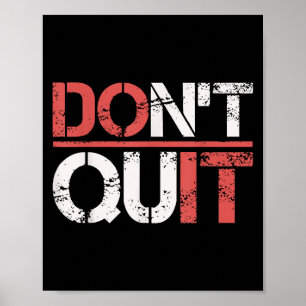 Nicht aufhören Do it Gym Workout Shirt - Fitness M Poster