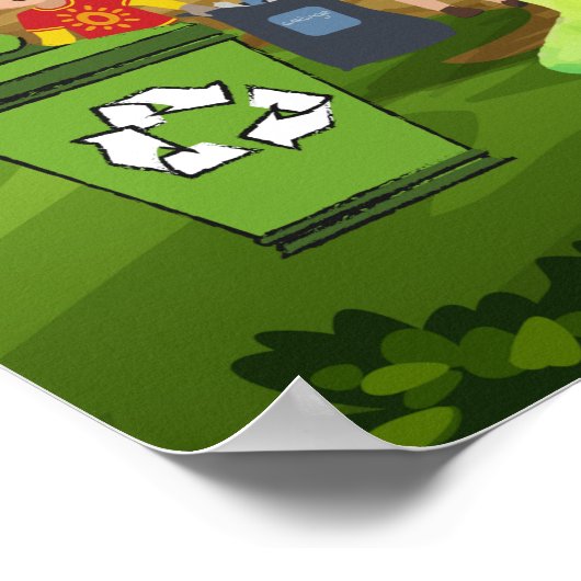 Nicht aufhören, Drache Recycle Poster (Ecke)