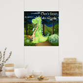 Nicht aufhören, Drache Recycle Poster (Küche)