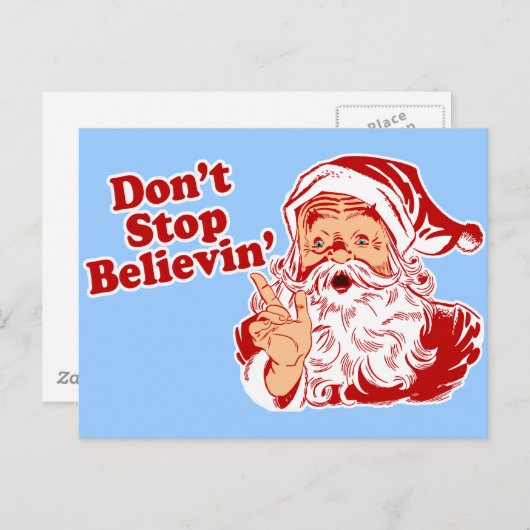 Nicht aufhören glauben postkarte (Vorne/Hinten)